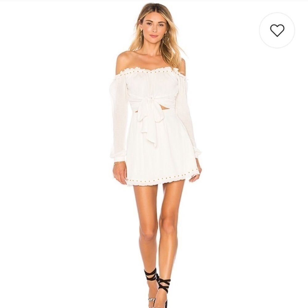 NWT Lovers + Friends Off Shoulder Bow Tie Dress